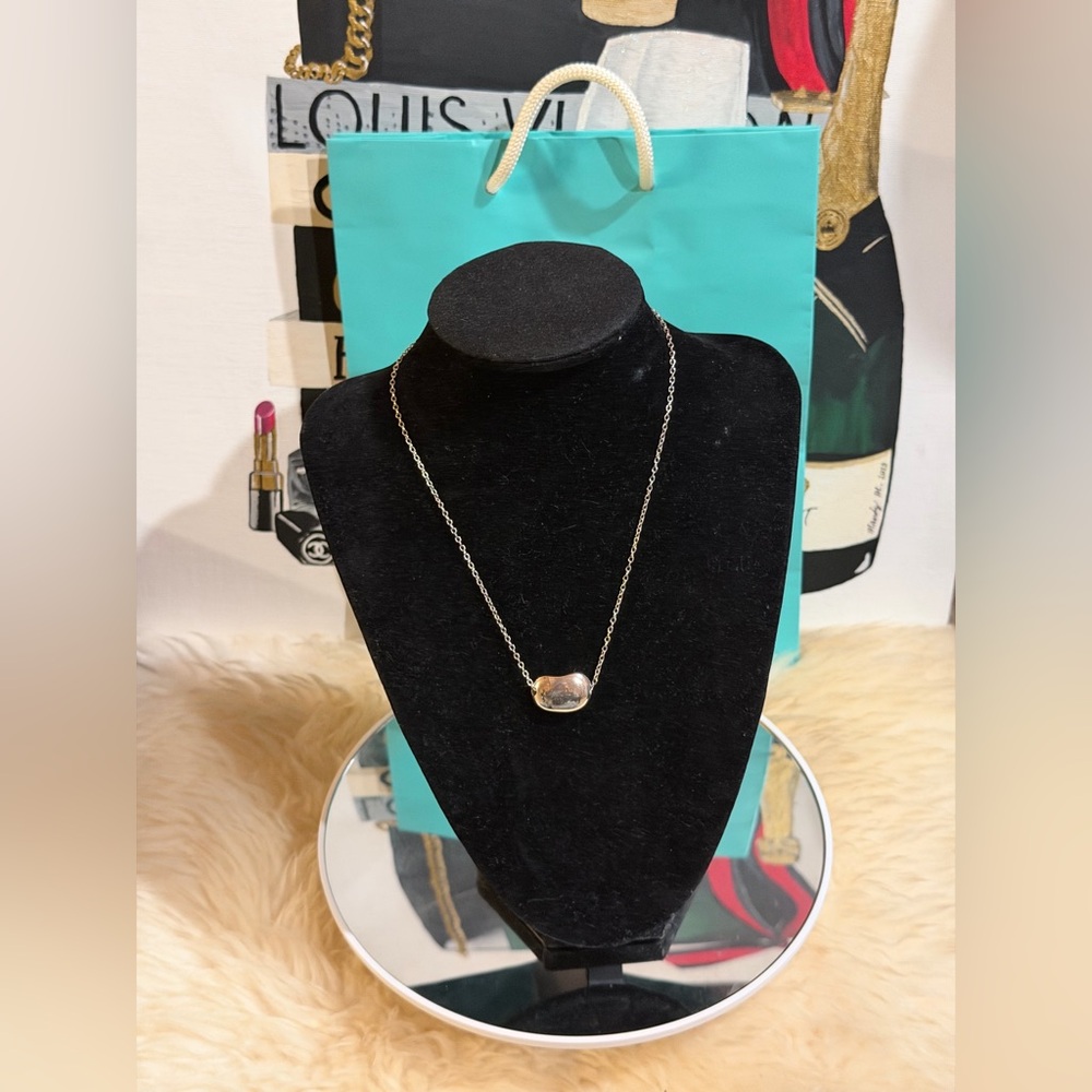 🔥 TIFFANY & Co. BIG BEAN PENDANT NECKLACE 925 STERLING SILVER